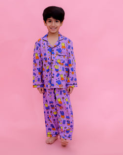 Unisex Peppa Pig Purple Night Suit