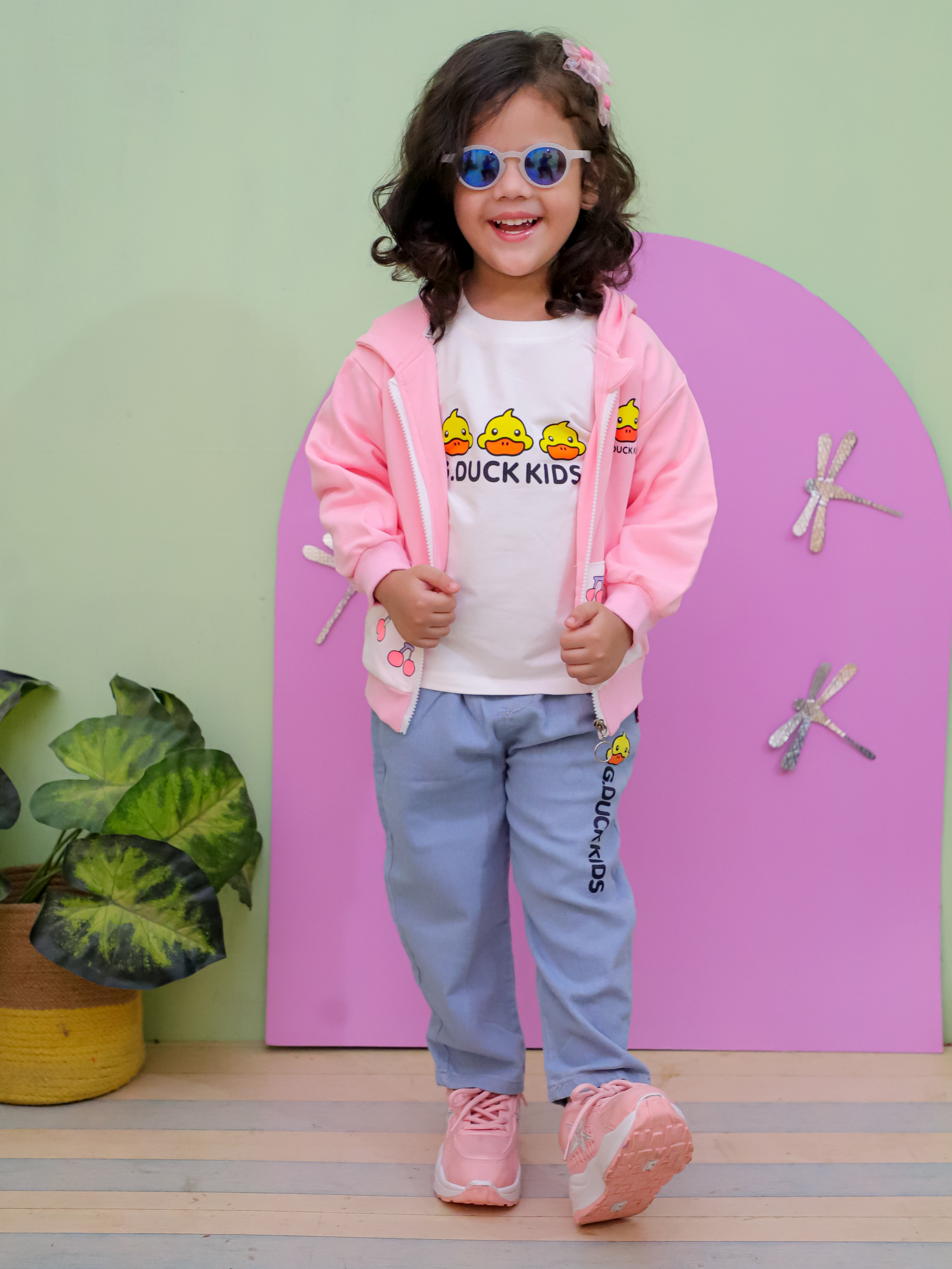 Girls Duckling Fun - Pink 3 Piece Set