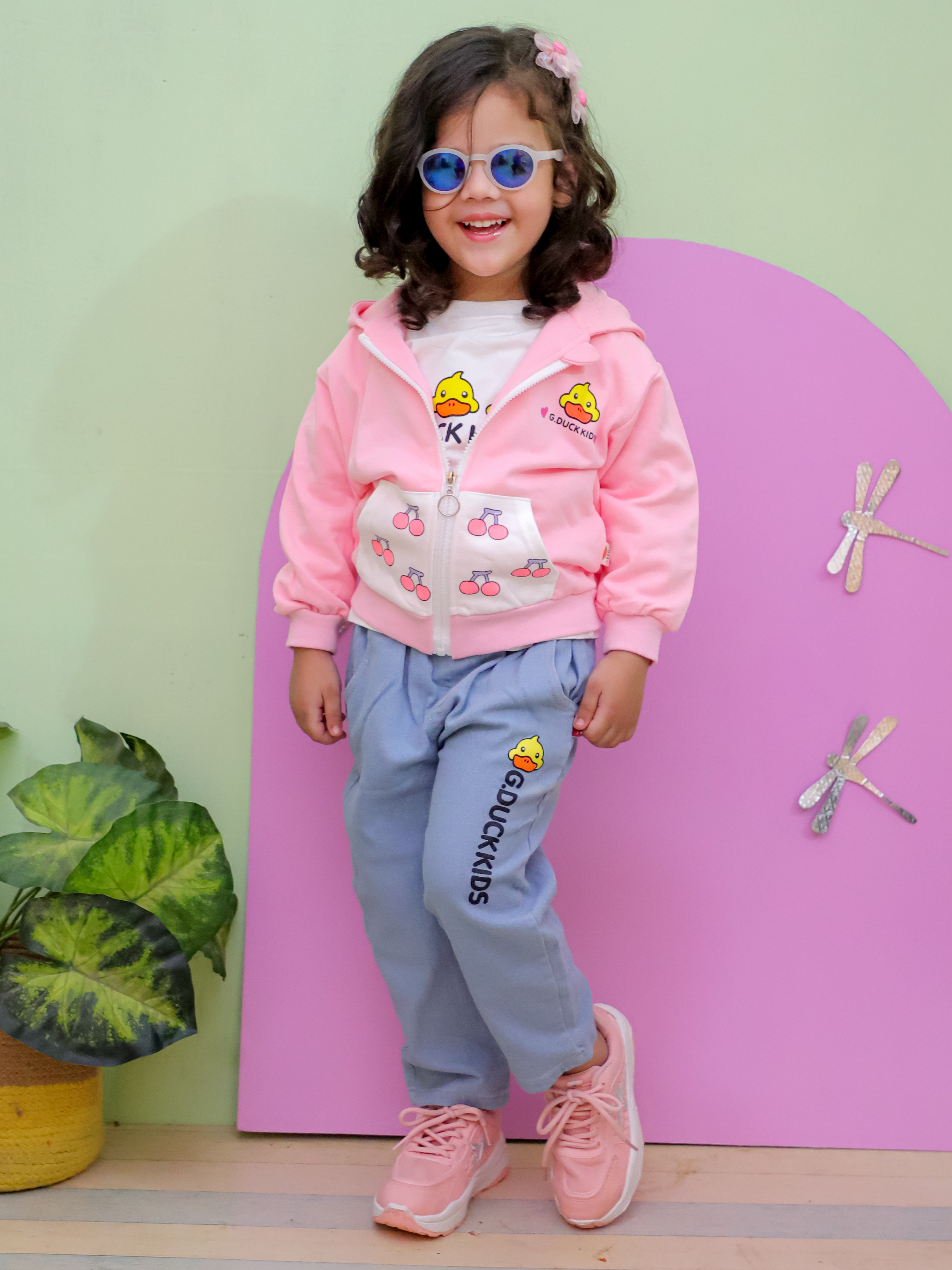 Girls Duckling Fun - Pink 3 Piece Set