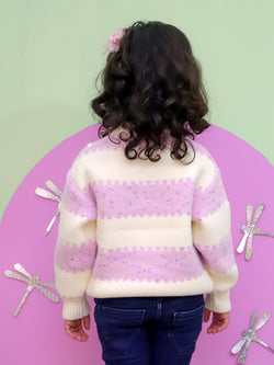 Frosty Lilac Charm Sweater